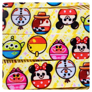 Ribbon by the Yard - Character Mickey Heads on Yellow