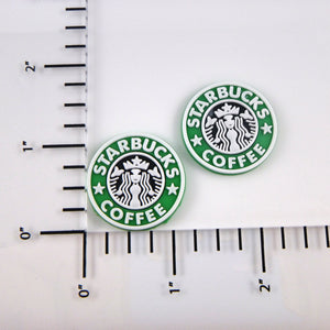 Set of 2 - PVC Resin -  Starbucks Logo - Small