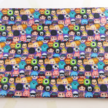 Load image into Gallery viewer, Ribbon by the Yard - 7/8&quot; - Tsum Tsum Dark Purple Background 3 Rows
