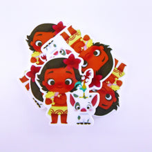 Load image into Gallery viewer, Set of 2 - Planar Resin - Young Moana with Pua and Hei Hei
