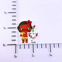 Load image into Gallery viewer, Set of 2 - Planar Resin - Young Moana with Pua and Hei Hei
