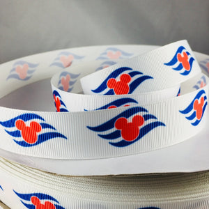 Ribbon by the Yard - Disney DCL - Logo on White