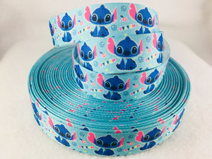 Ribbon by the Yard - Stitch - Cutie - Lilo and Stitch - Light Blue