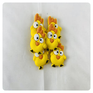 Set of 2 - PVC Resin - Cute Chicken