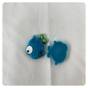 Set of 2 - PVC Resin - Blue Fish