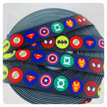 Load image into Gallery viewer, Ribbon by the Yard - Superhero Logos
