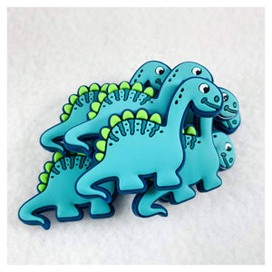 Set of 2 - PVC Resin - Dinosaur Teal