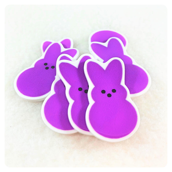 Set of 2 - Planar Resin - Purple Easter Bunny - Peep