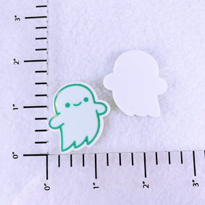 Set of 2 - Planar Resin - Cute Green Ghost